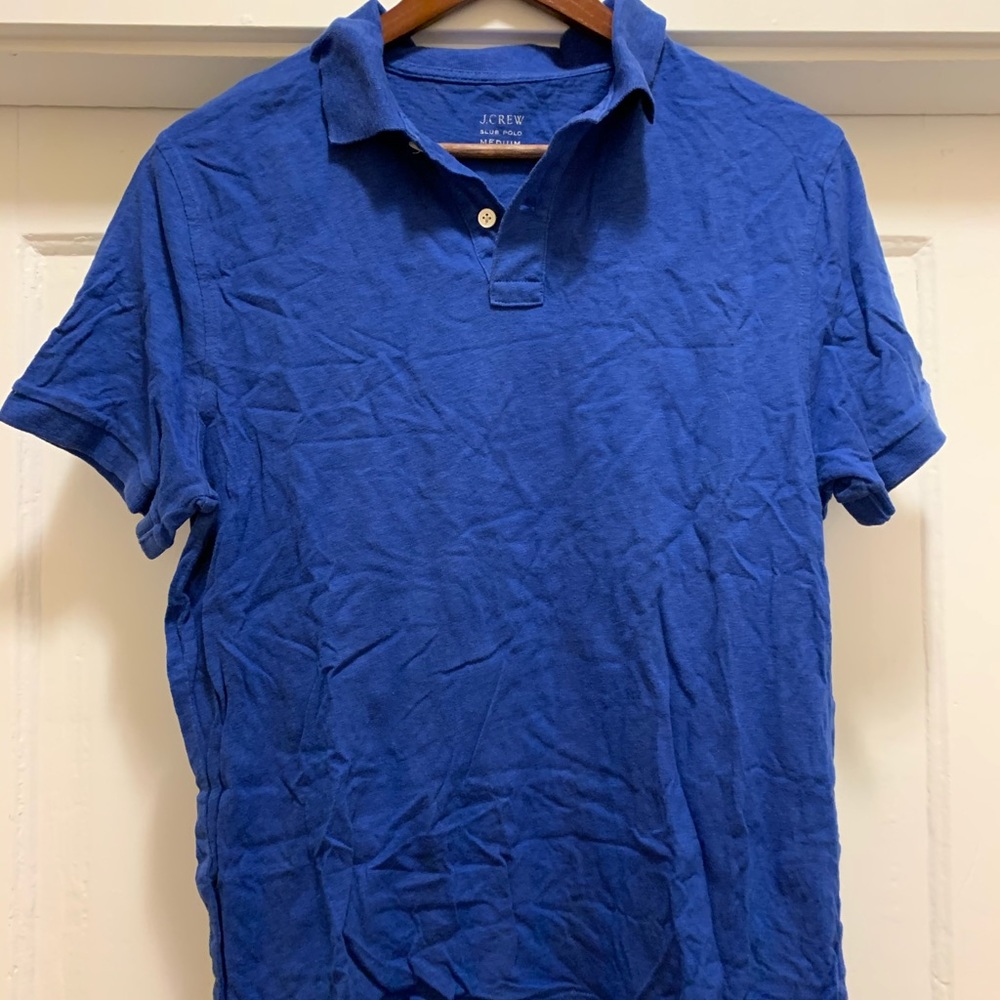 J. Crew Slub Polo MD Blue